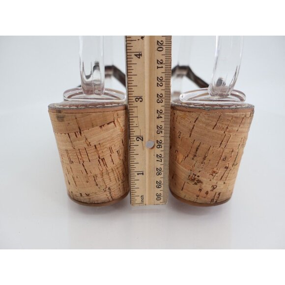 Sam Edelman Women's Reid Sandal Size 8 Cork Wedge Platform Slide Tan Brown Calf - Picture 6 of 12